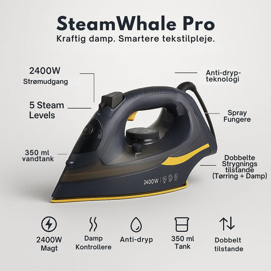 SteamWhale Pro – 2400W Droppfri Ångstrykjärn Header Mall