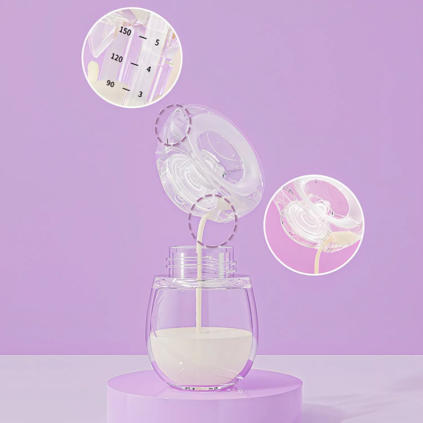 NurturaFlow Bärbar Bröstpump – Handsfree, Tyst & Uppladdningsbar