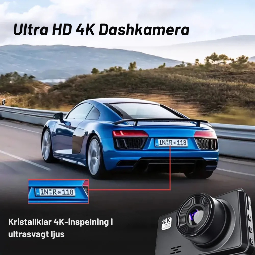 VegaDrive: Smart bilkamera i 4K Full HD