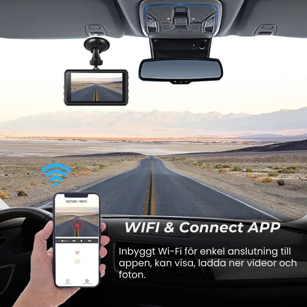 VegaDrive: Smart bilkamera i 4K Full HD
