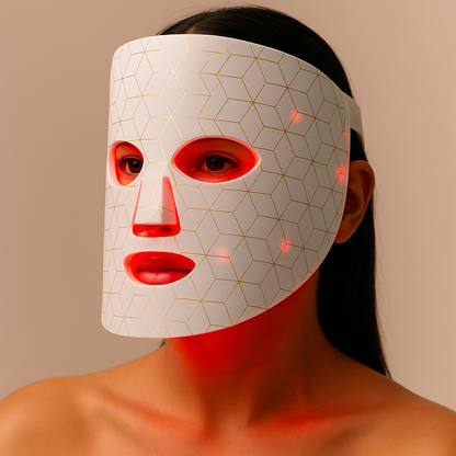 LumaGlow 7-Färgs LED Mask – Ljusterapi för Strålande Hud