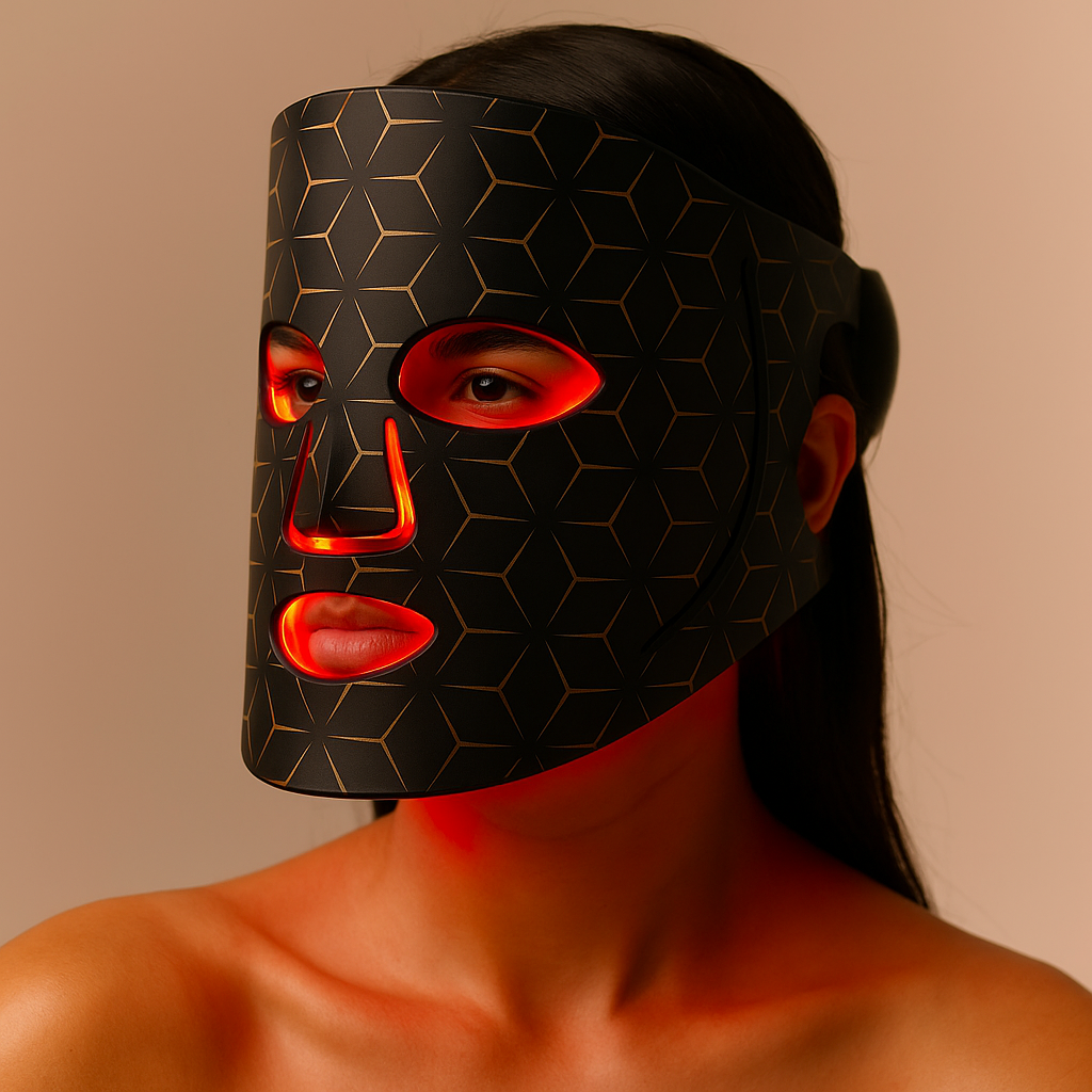 LumaGlow 7-Färgs LED Mask – Ljusterapi för Strålande Hud