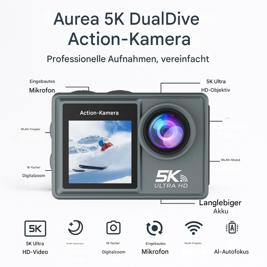 Aurea 5K DualDive Actionkamera