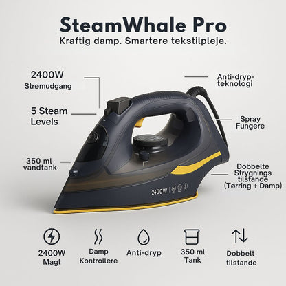 SteamWhale Pro – 2400W Droppfri Ångstrykjärn Header Mall