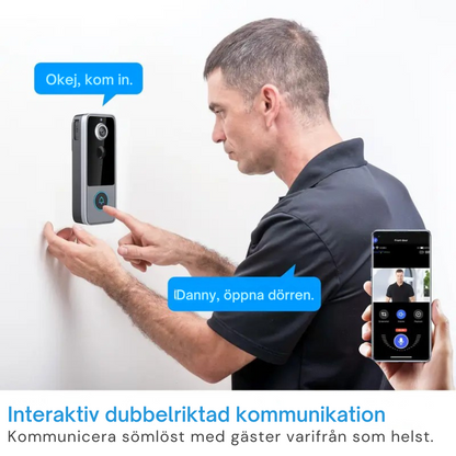 GuardianBell Pro AI-dörrklocka med nattseende