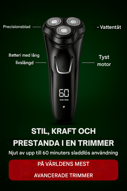 SmoothTrim One – 4D-rakapparat med precisionsblad, uppfällbar trimmer och vattentät design