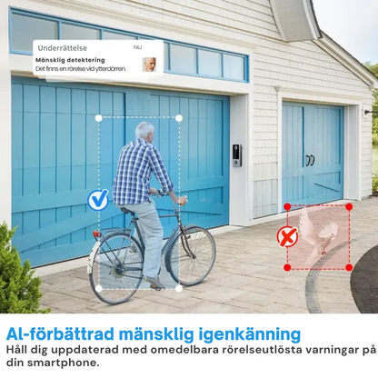 GuardianBell Pro AI-dörrklocka med nattseende